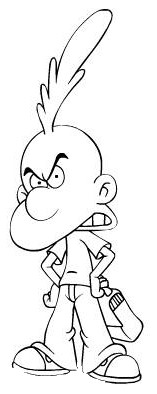 coloriage titeuf en colere